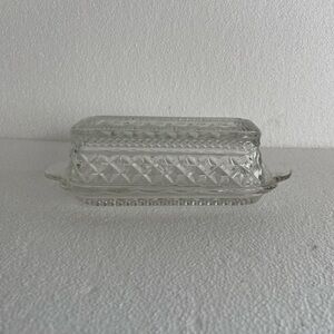 Anchor Hocking Wexford Glass quarter pound Butter Dish